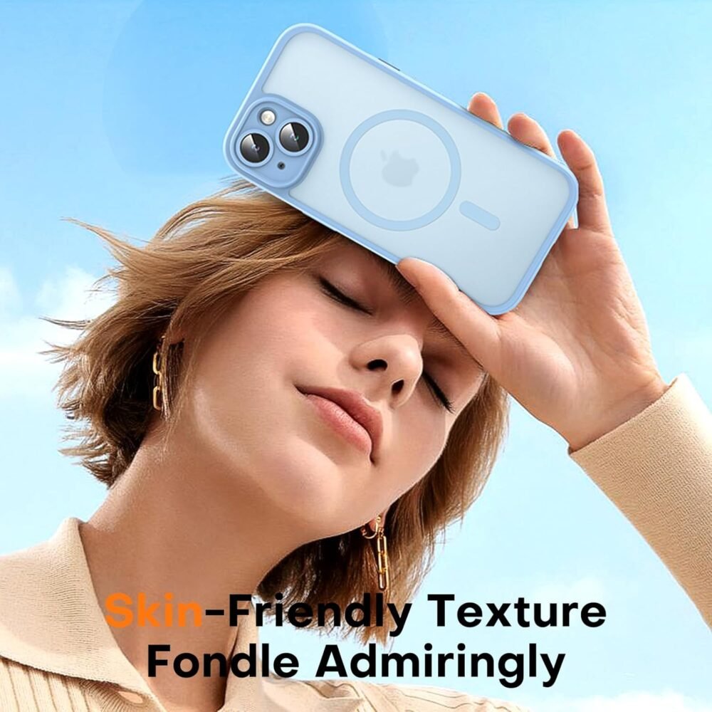 TOCOL Magnetic for iPhone 15 Case, Non-Yellowing, Full Camera Protection, Compatible with Magsafe, Military Grade Protection, Bumper for iPhone 15 6.1 Inch (Clear) - Image 6