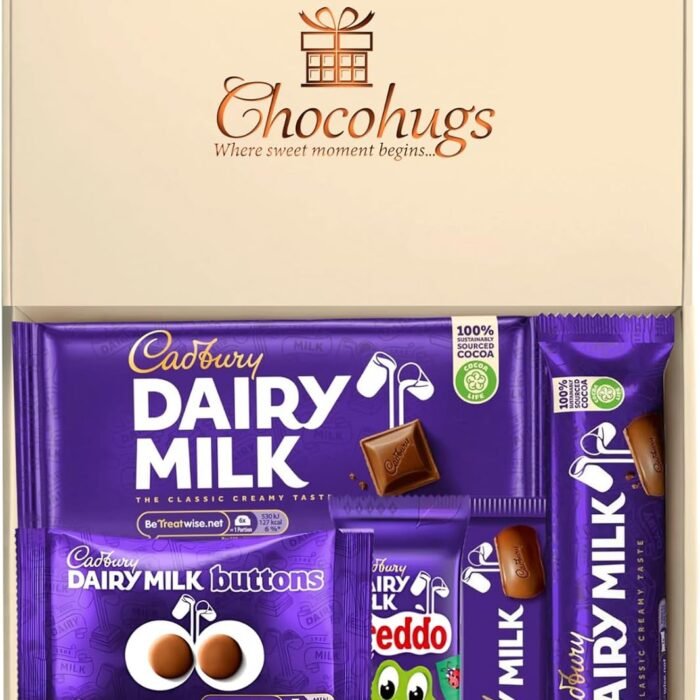 Chocohugs Chocolate Gift Hamper Box | Filled with Assortment of Dairy Milk Selections | Box of Chocolates | Sweet Treat Gift Box | Assorted Dairy Milk Chocolate Selection Box Gift Hamper
