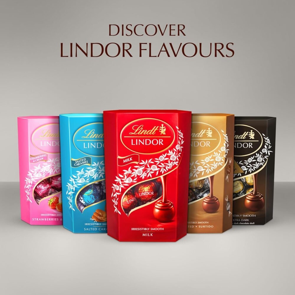 Lindt Lindor Silver Assorted ChocolateTruffles Box Large - Approx 26 balls, 337g - Chocolate Truffles with a Smooth Melting Filling - Gift Present or Sharing Box - Easter, Birthday, Congrats - Image 9